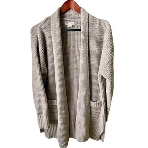 Barefoot Dreams CozyChic Lite Waffle Textured Knit Soft Cardigan Woman’s sz L